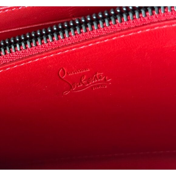 Christian Louboutin | Calf Leather Multi Rainbow Metal Spikes Panettone Wallet - Picture 12 of 16